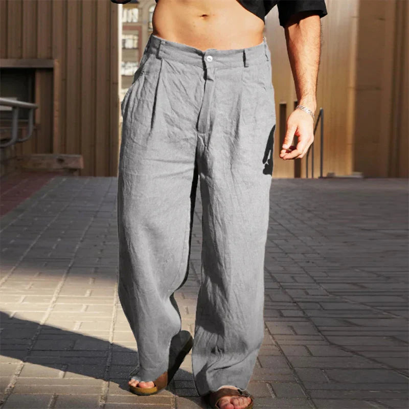 Weite Leichte Herren Leinenhose