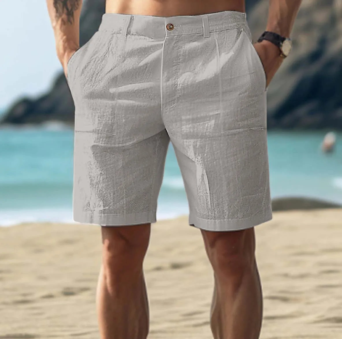 Lässige Herren Leinen Shorts für entspannte Sommertage