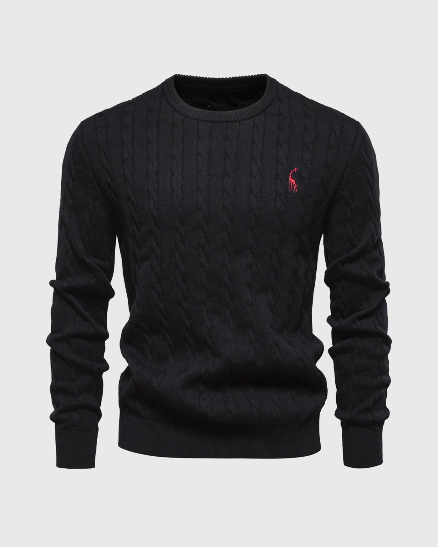 Herren Zopfmuster Strickpullover aus Baumwolle