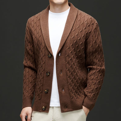 Klassische Herren Strickjacke mit Knopfleiste