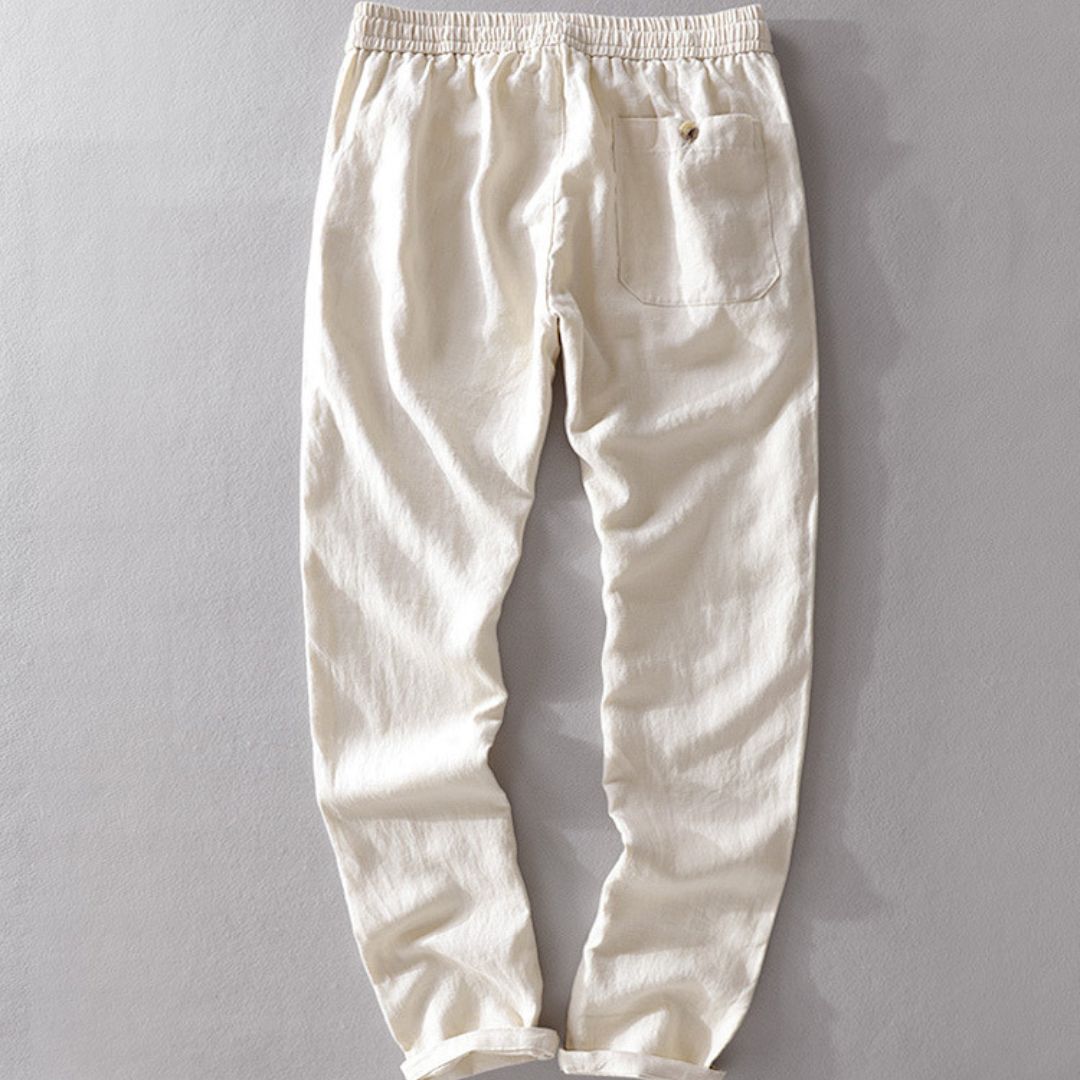 Elastische Leinen Herren Hose