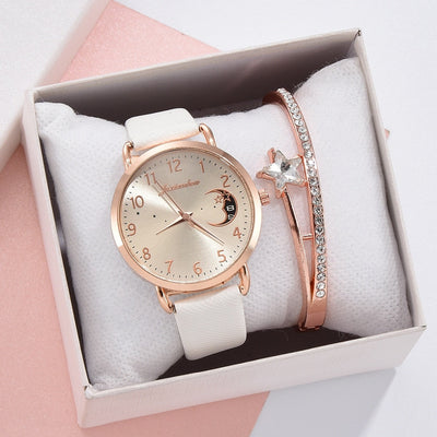 Elegante Damen Armbanduhr Set mit Armbändern