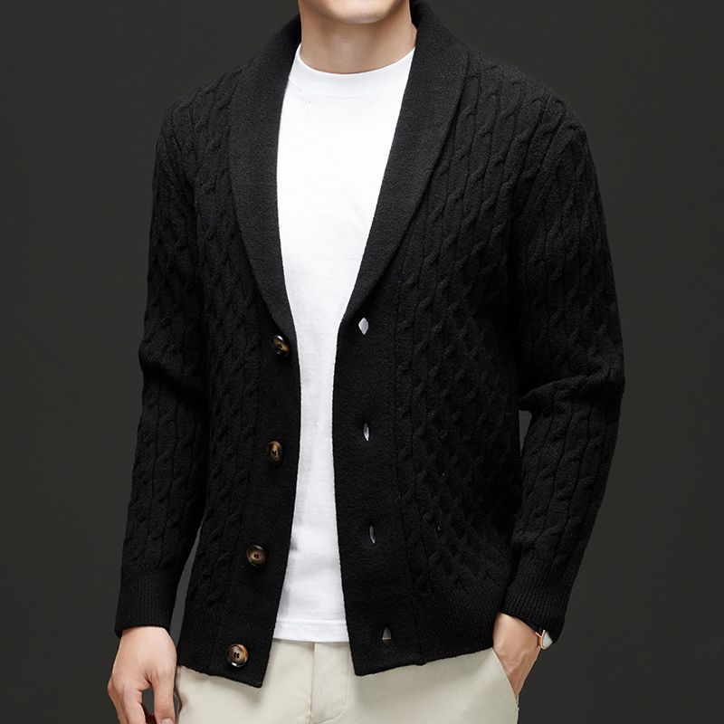 Klassische Herren Strickjacke mit Knopfleiste