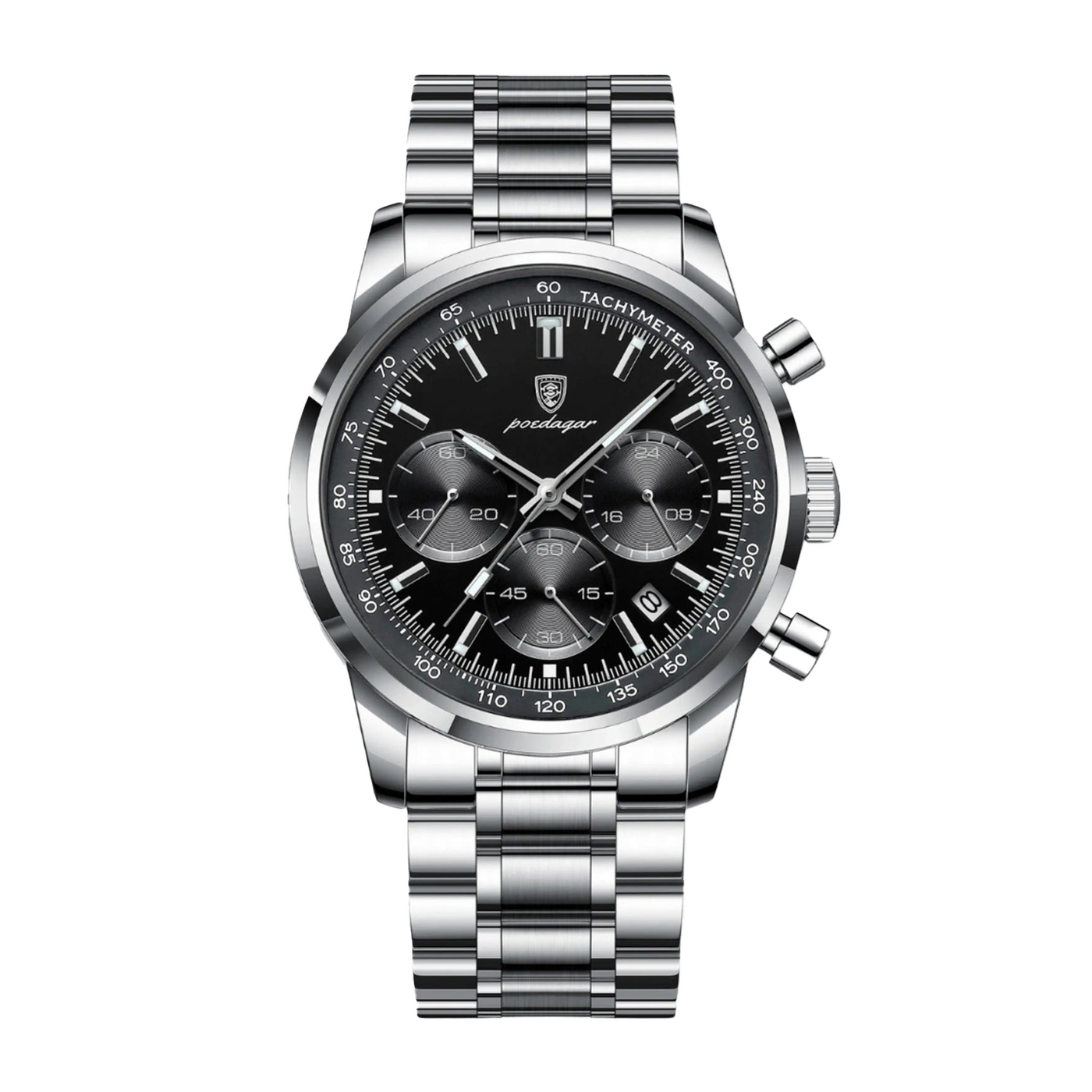 Elegante Herren Armbanduhr aus Edelstahl 40mm