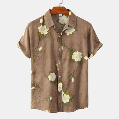 Luftiges Blumen Herren Freizeithemd