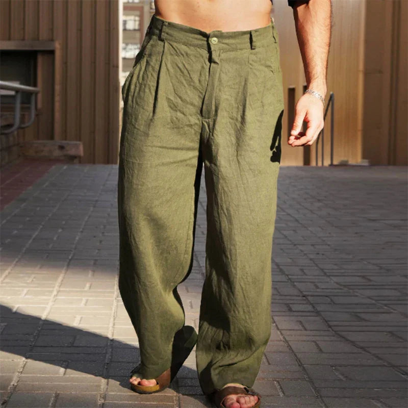 Weite Leichte Herren Leinenhose