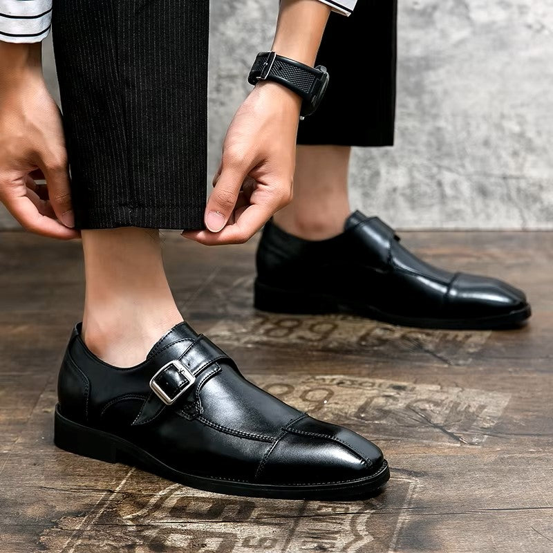Elegante Herren Monk Strap Schnallenschuhe