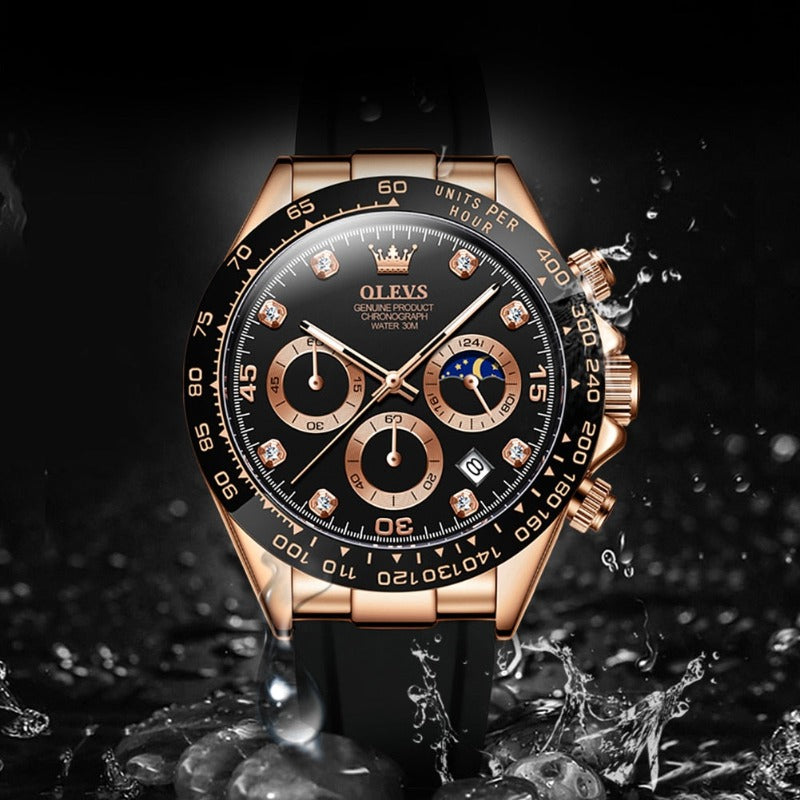 Elegante Herren Armbanduhr Edelstahl