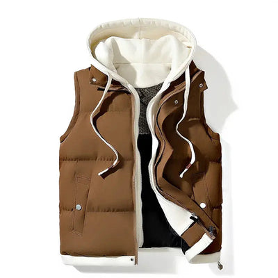 Soft Shell Hooded Puffer Gilet Prestiqlo