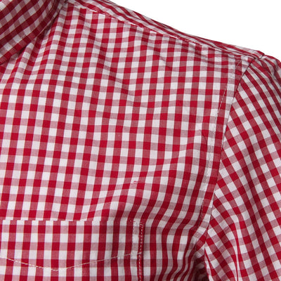 Kariertes Kurzarm Baumwollhemd Herren Business Casual