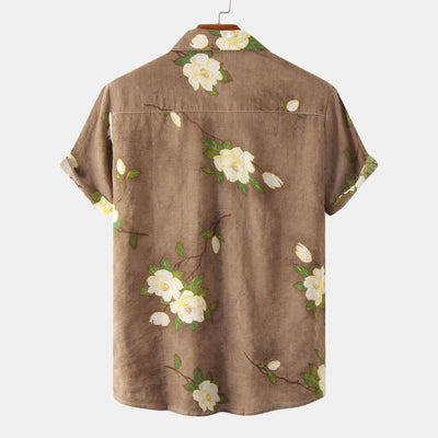 Luftiges Blumen Herren Freizeithemd
