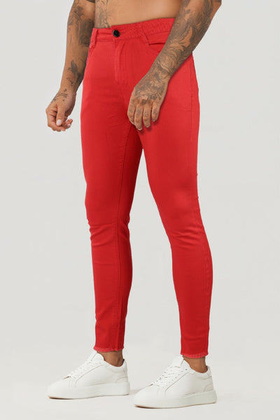 Rote Skinny Jeans Herren