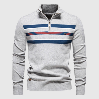 Herren Reißverschluss-Strickpullover Modern Casual