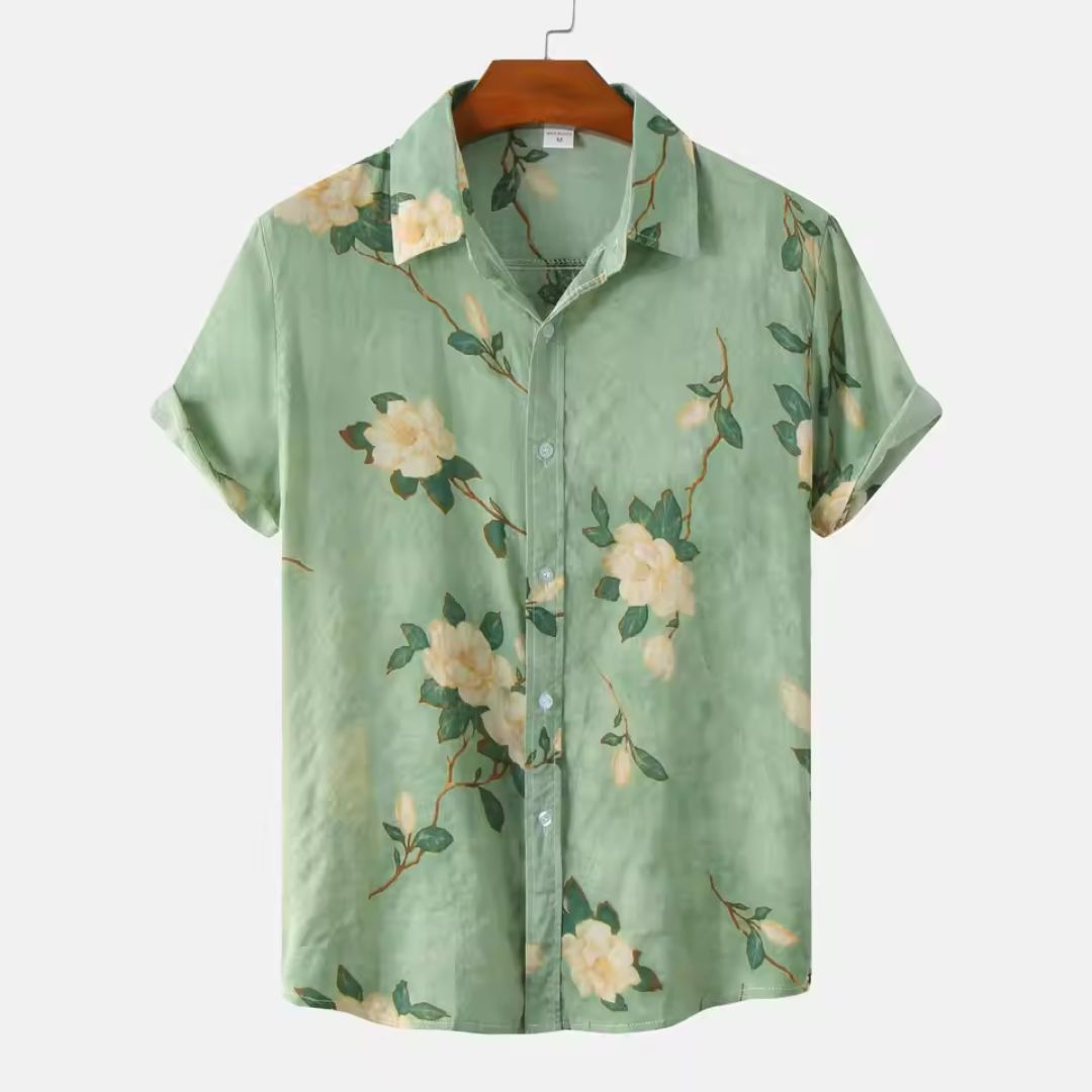 Luftiges Blumen Herren Freizeithemd
