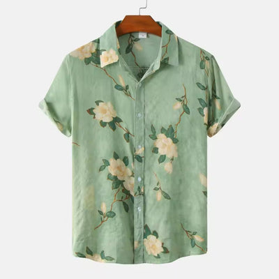Luftiges Blumen Herren Freizeithemd