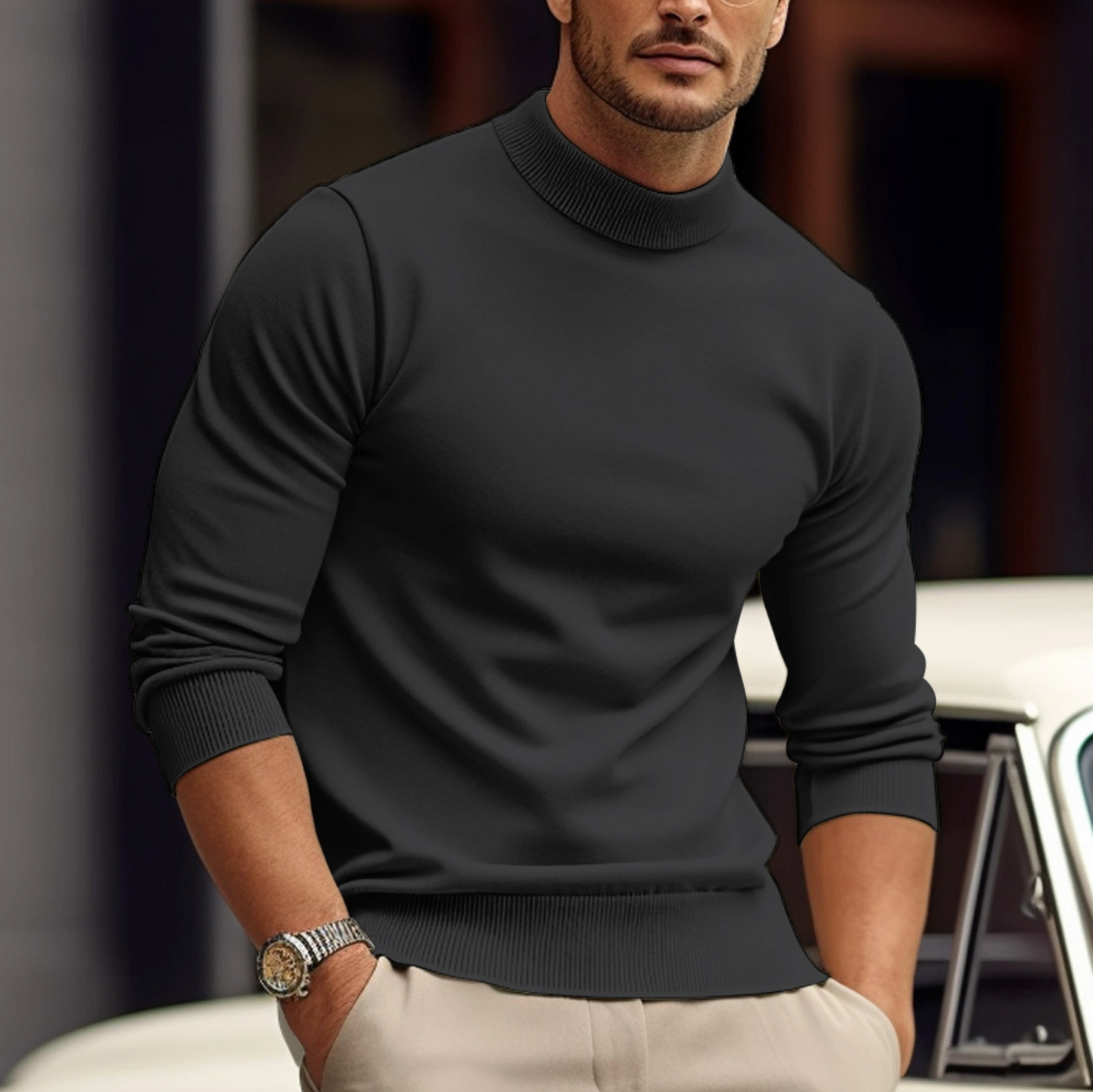 Stilvoller Herren-Pullover aus weicher Baumwolle