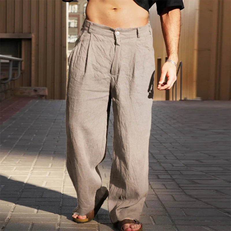 Weite Leichte Herren Leinenhose