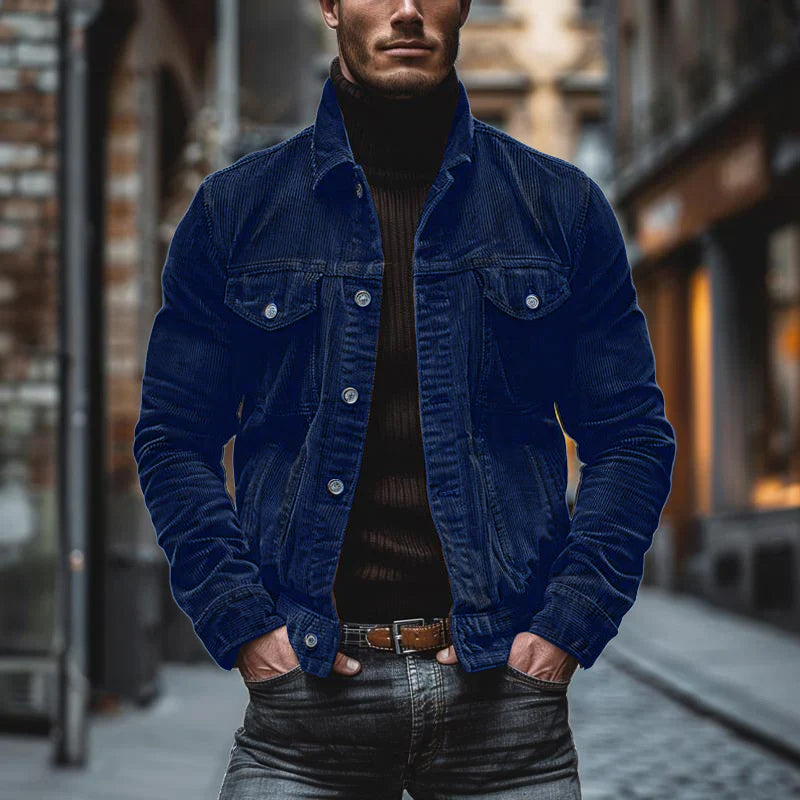 Vintage Cord Herren Einreiher Jacke