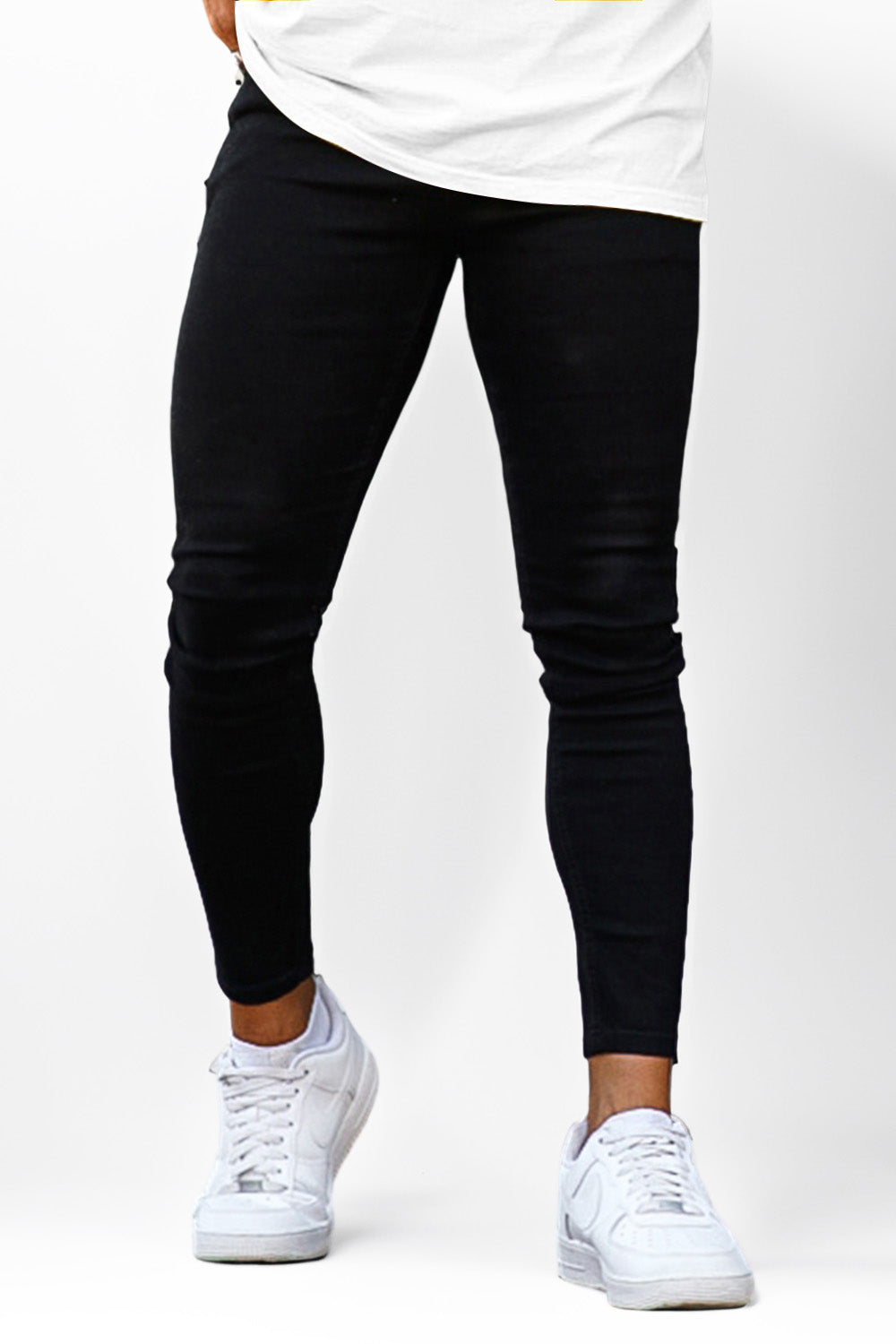 Schmale Herren Jeans - Schwarz