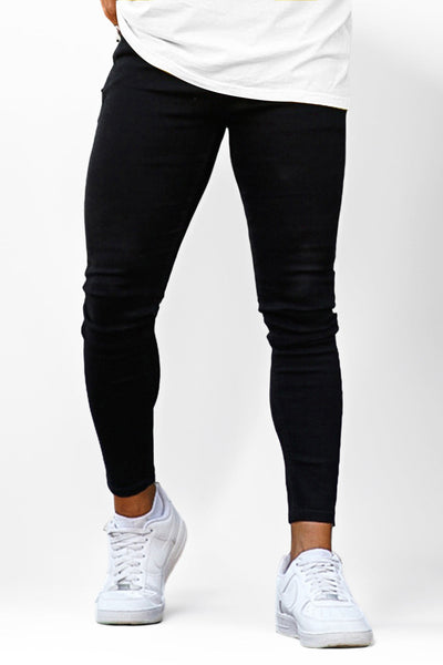 Schmale Herren Jeans - Schwarz