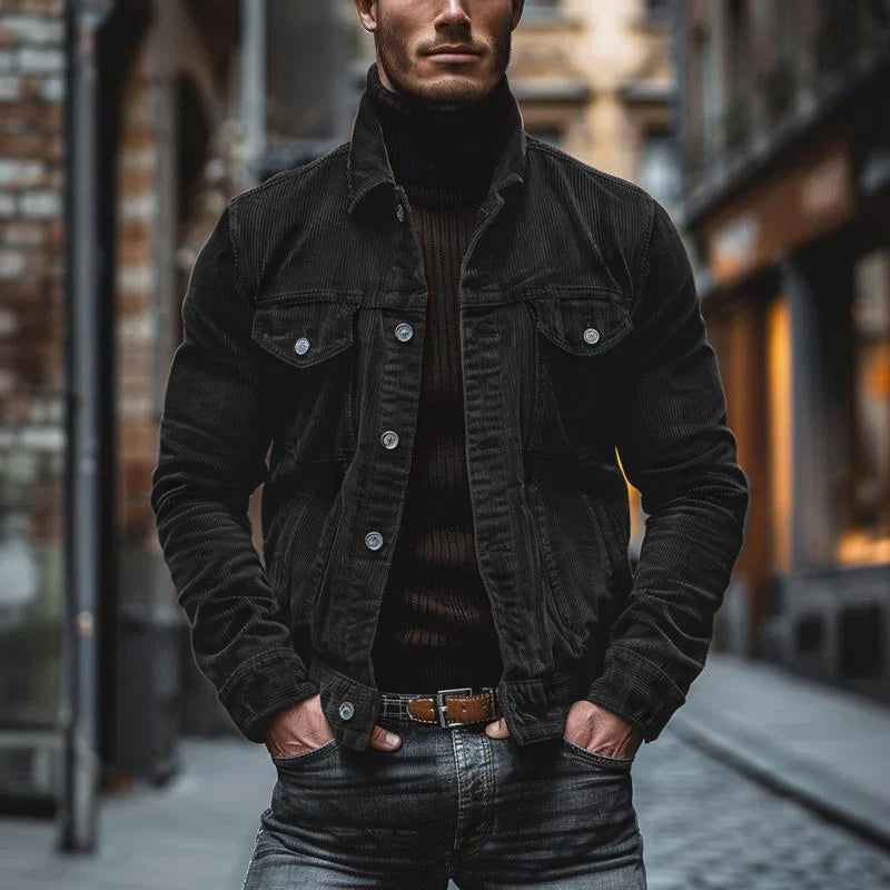 Vintage Cord Herren Einreiher Jacke