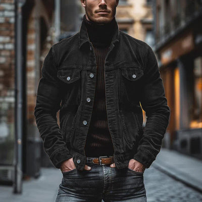 Vintage Cord Herren Einreiher Jacke