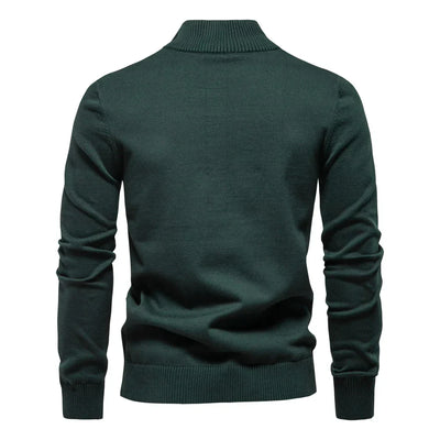 Herren Reißverschluss-Strickpullover Modern Casual