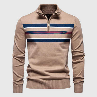 Herren Reißverschluss-Strickpullover Modern Casual