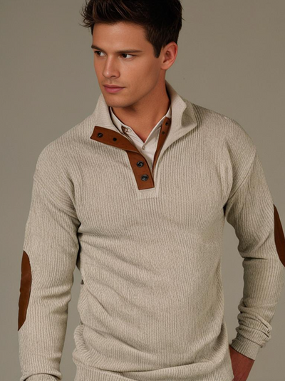 Herren Strick-Pullover in Rippenmuster | Klassisch