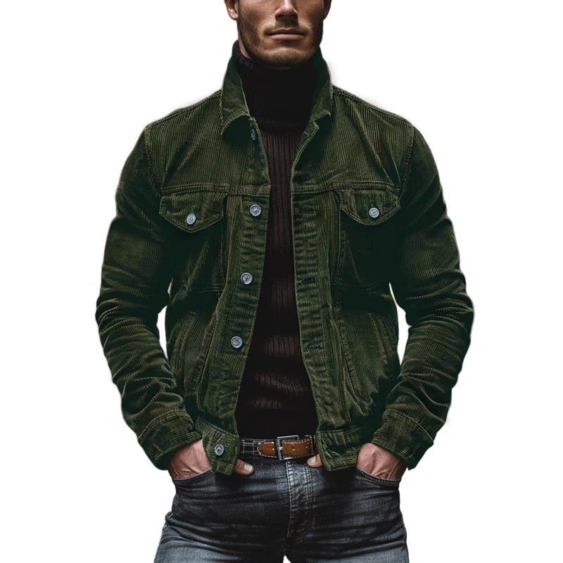 Vintage Cord Herren Einreiher Jacke