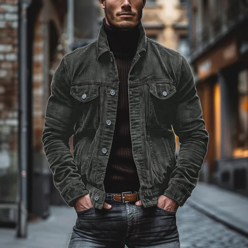 Vintage Cord Herren Einreiher Jacke