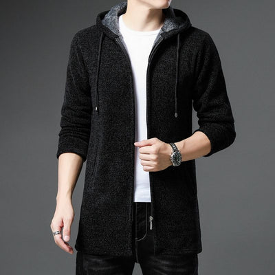 Warme Herren Strickjacke mit Fleecefutter