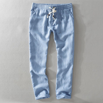 Elastische Leinen Herren Hose