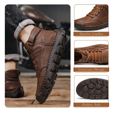 Orthopädische Herren Wanderschuhe aus Leder