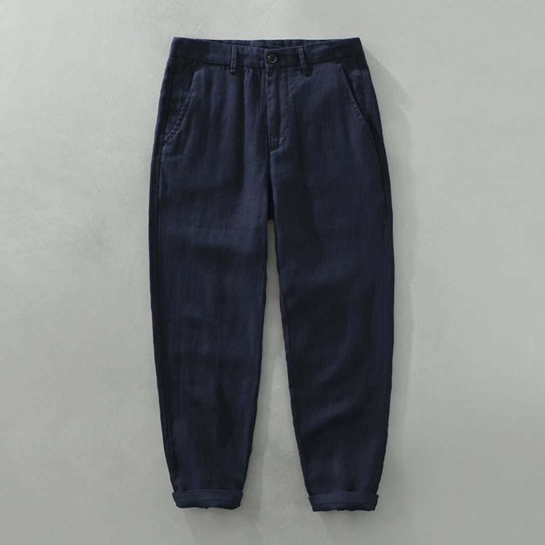 Luftige Leinen Herren Stoffhose
