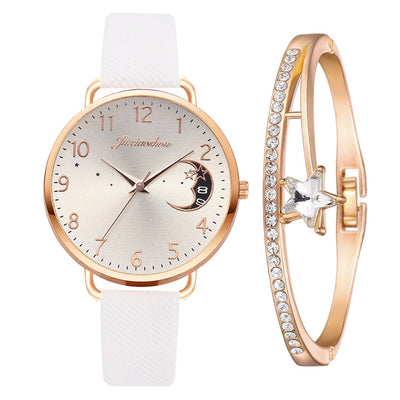 Elegante Damen Armbanduhr Set mit Armbändern