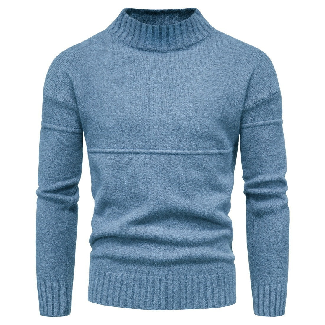 Hochwertig gestrickter Herren Stehkragenpullover aus Feinstrick