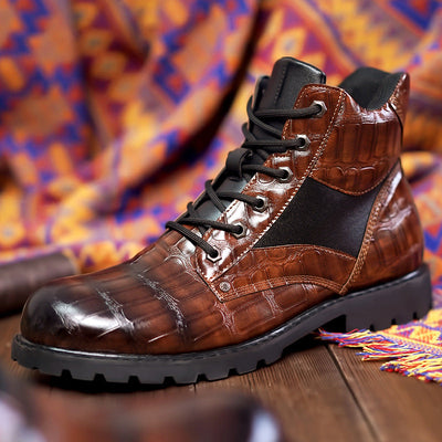 Elegante Herren Krokoleder Stiefel