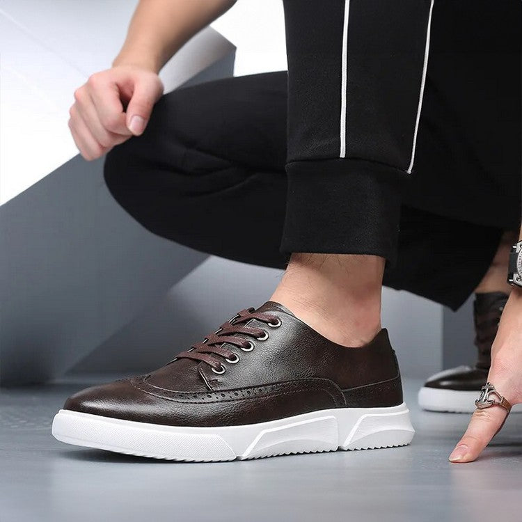 Elegante Herren Leder-Sneaker für Smart-Casual Anlässe