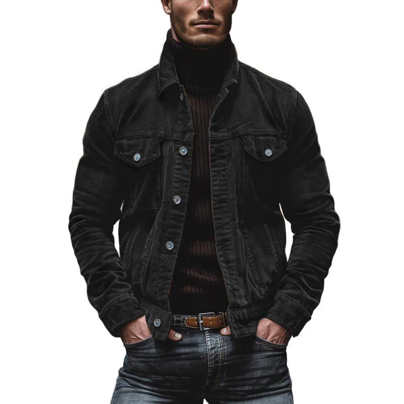 Vintage Cord Herren Einreiher Jacke