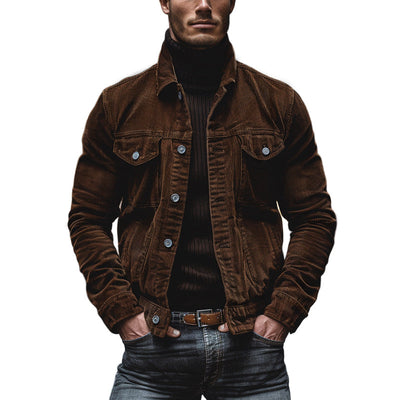 Vintage Cord Herren Einreiher Jacke