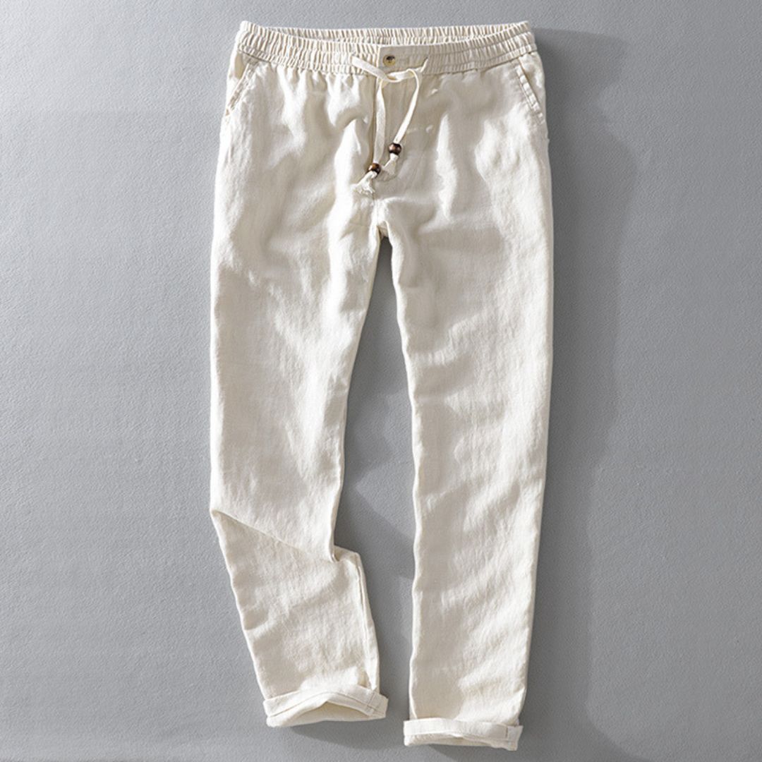 Elastische Leinen Herren Hose