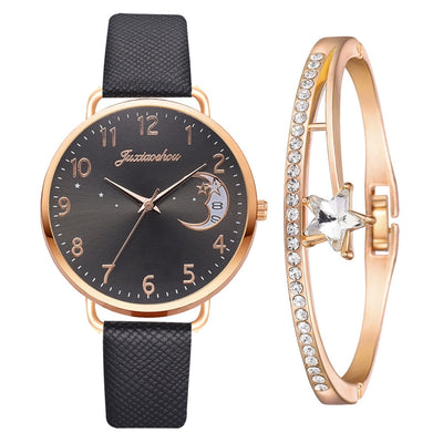 Elegante Damen Armbanduhr Set mit Armbändern