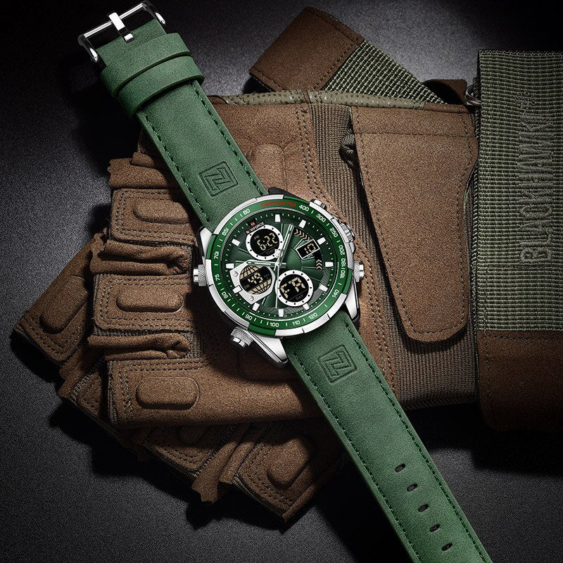 Elegante Herren Armbanduhr Marine