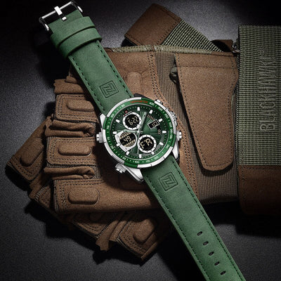 Elegante Herren Armbanduhr Marine