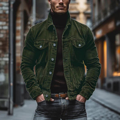 Vintage Cord Herren Einreiher Jacke