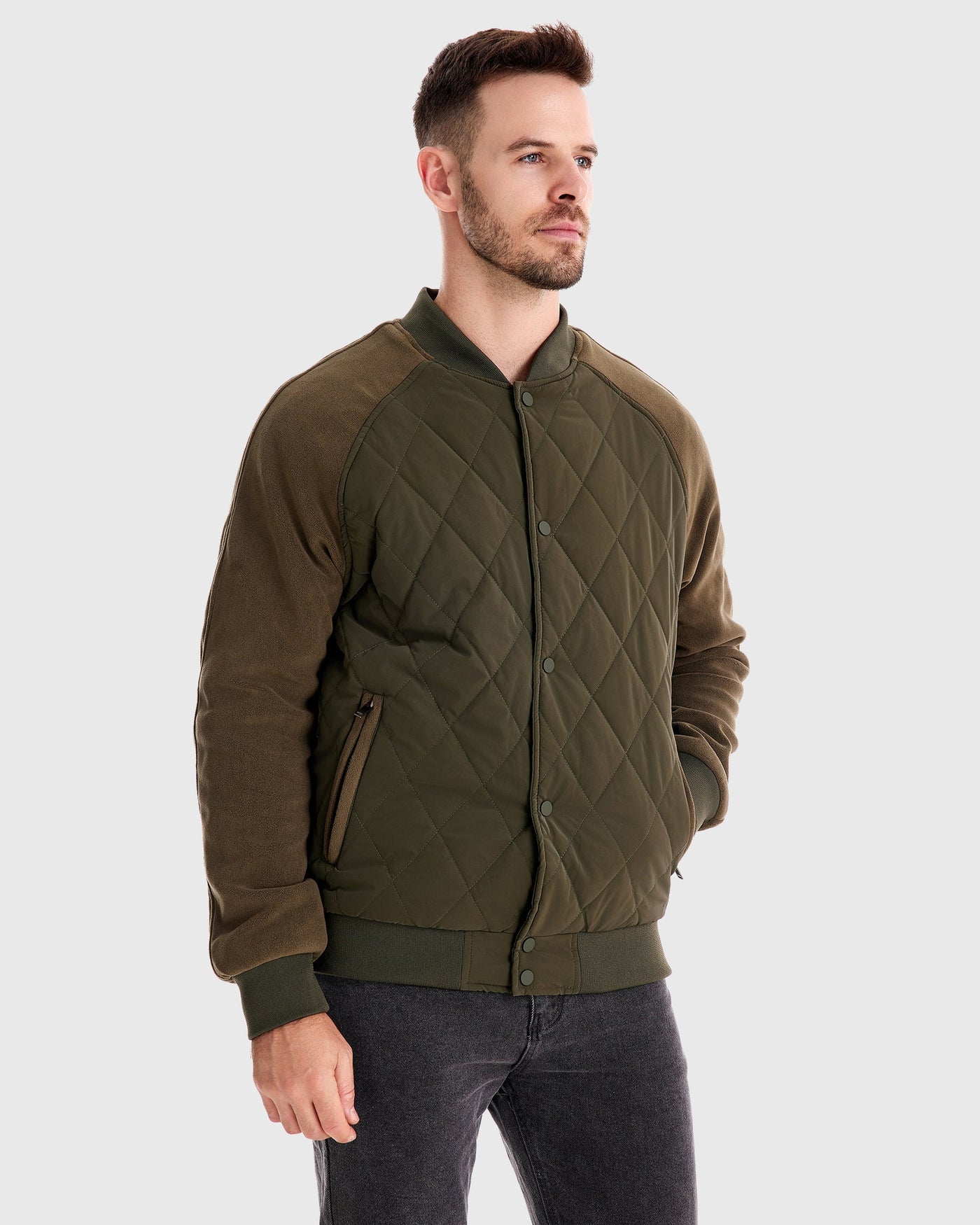 Moderne Hybrid Bomberjacke für Herren