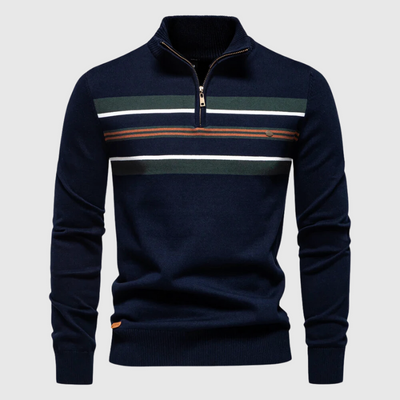 Herren Reißverschluss-Strickpullover Modern Casual