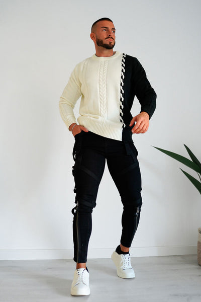 men's zipper skinny jeans