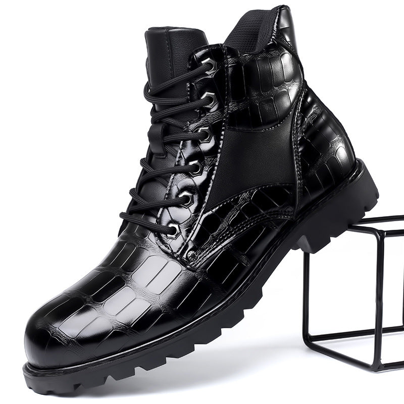 Elegante Herren Krokoleder Stiefel